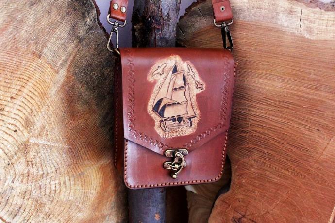 Gemi detaylı çanta